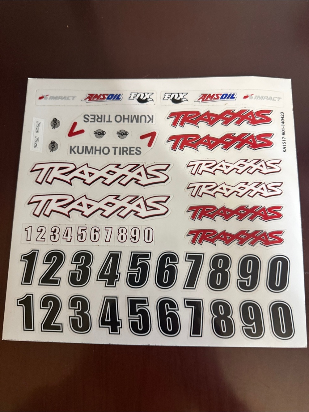 Traxxas Decal Sticker Sheet in Red, Black & White